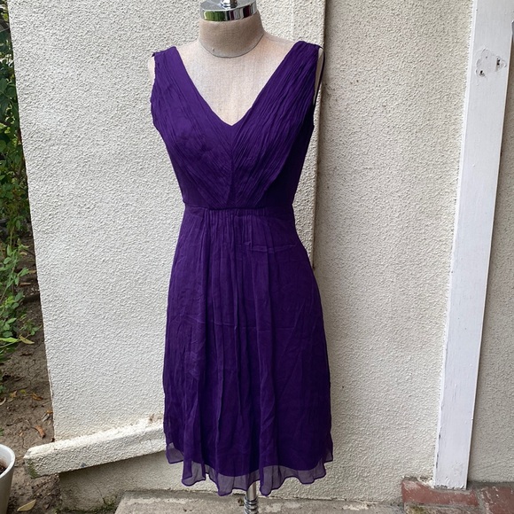 J Crew 100% silk Louisa chiffon dress with gorgeous back zipper. Gorgeous! - Picture 3 of 16